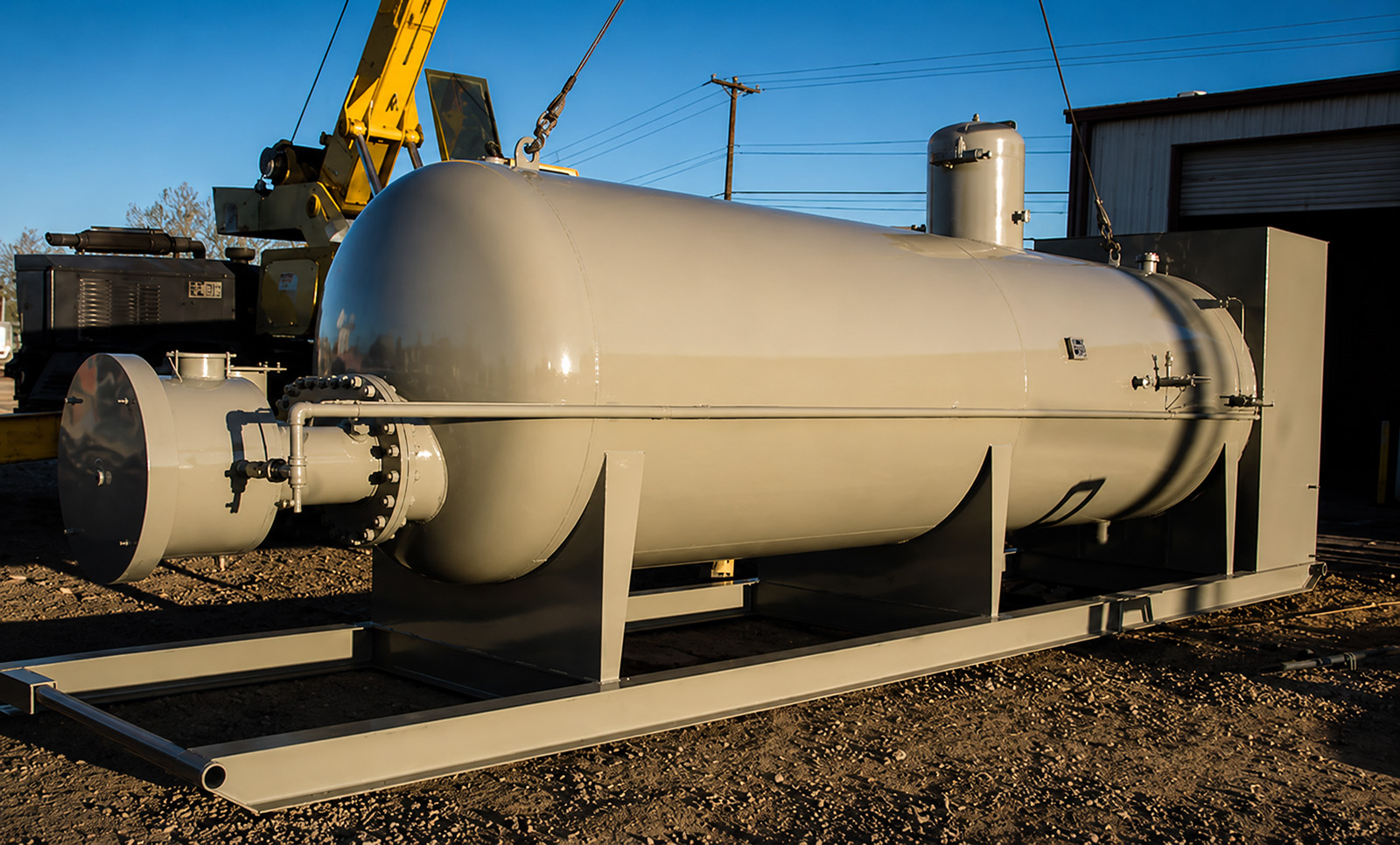 Horizontal separator vessel
